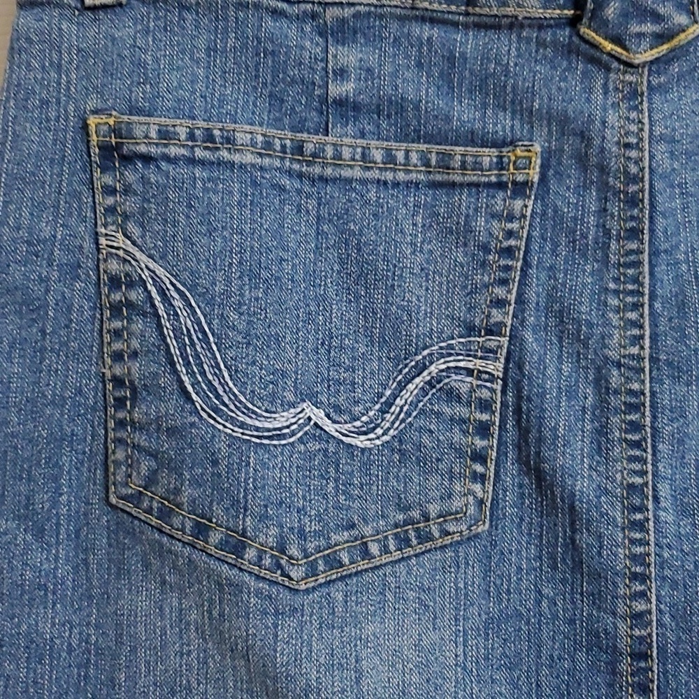 Kikit Jeans Medium Wash 5 Pocket Denim Jean Skirt Sz 14 Vintage Y2K Boho Western - Picture 6 of 11
